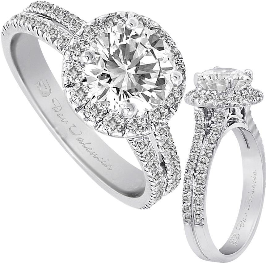 Bridal Collection - Passionstone, 1/4 Ctw Diamond Semi-mount Engagement (900x900), Png Download