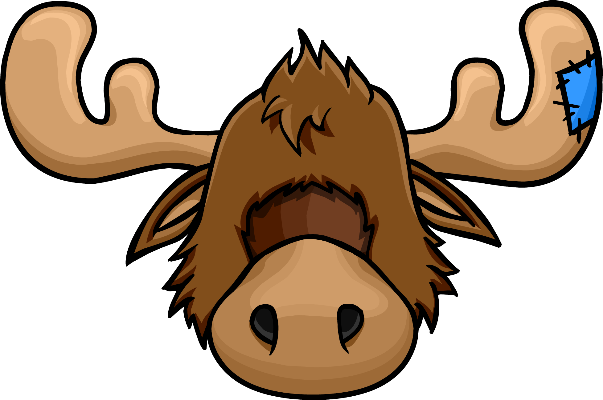 479 Icon - Club Penguin Moose Head (1956x1300), Png Download