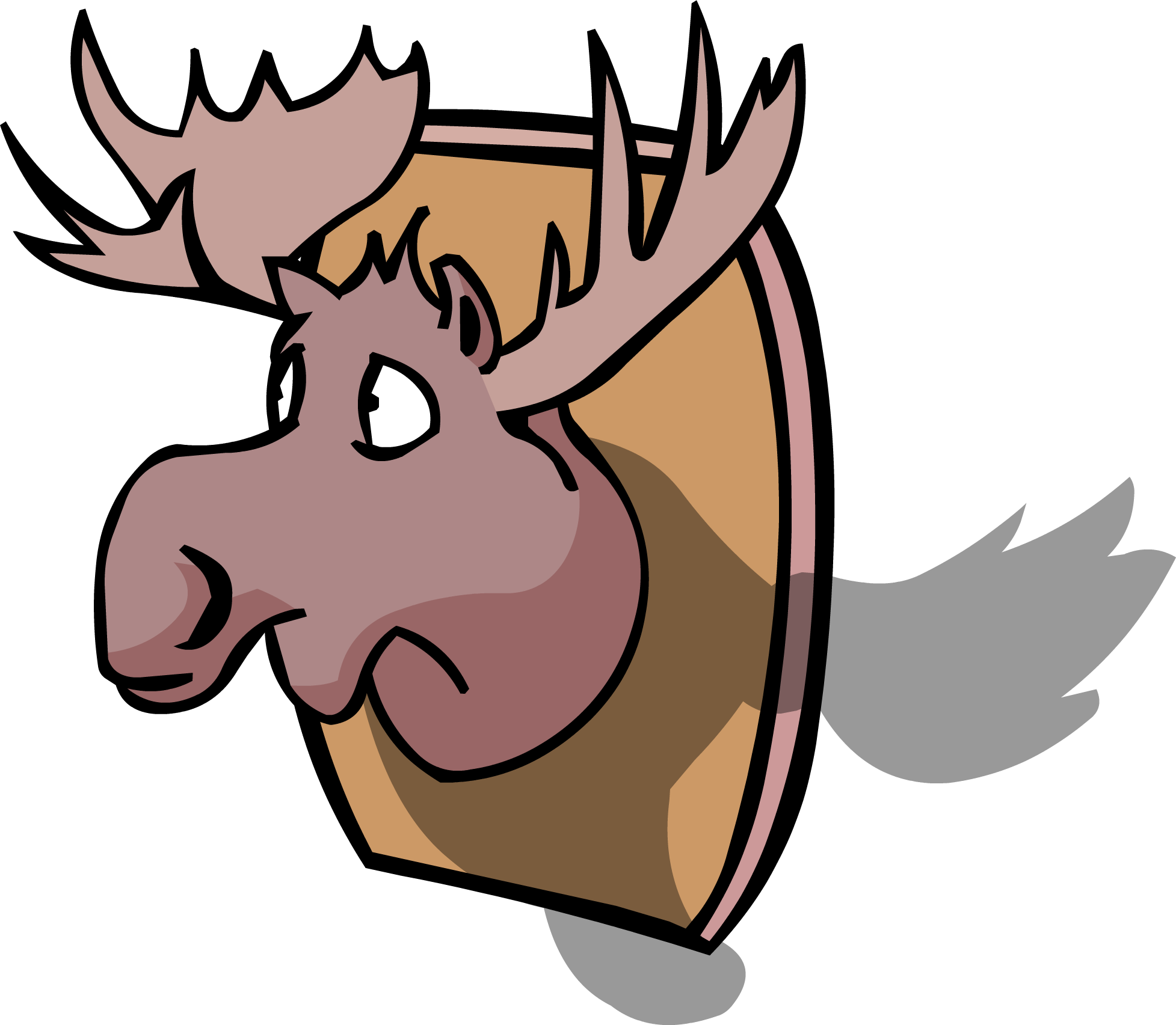 Moose Head Sprite 005 - Moose Head (1955x1705), Png Download