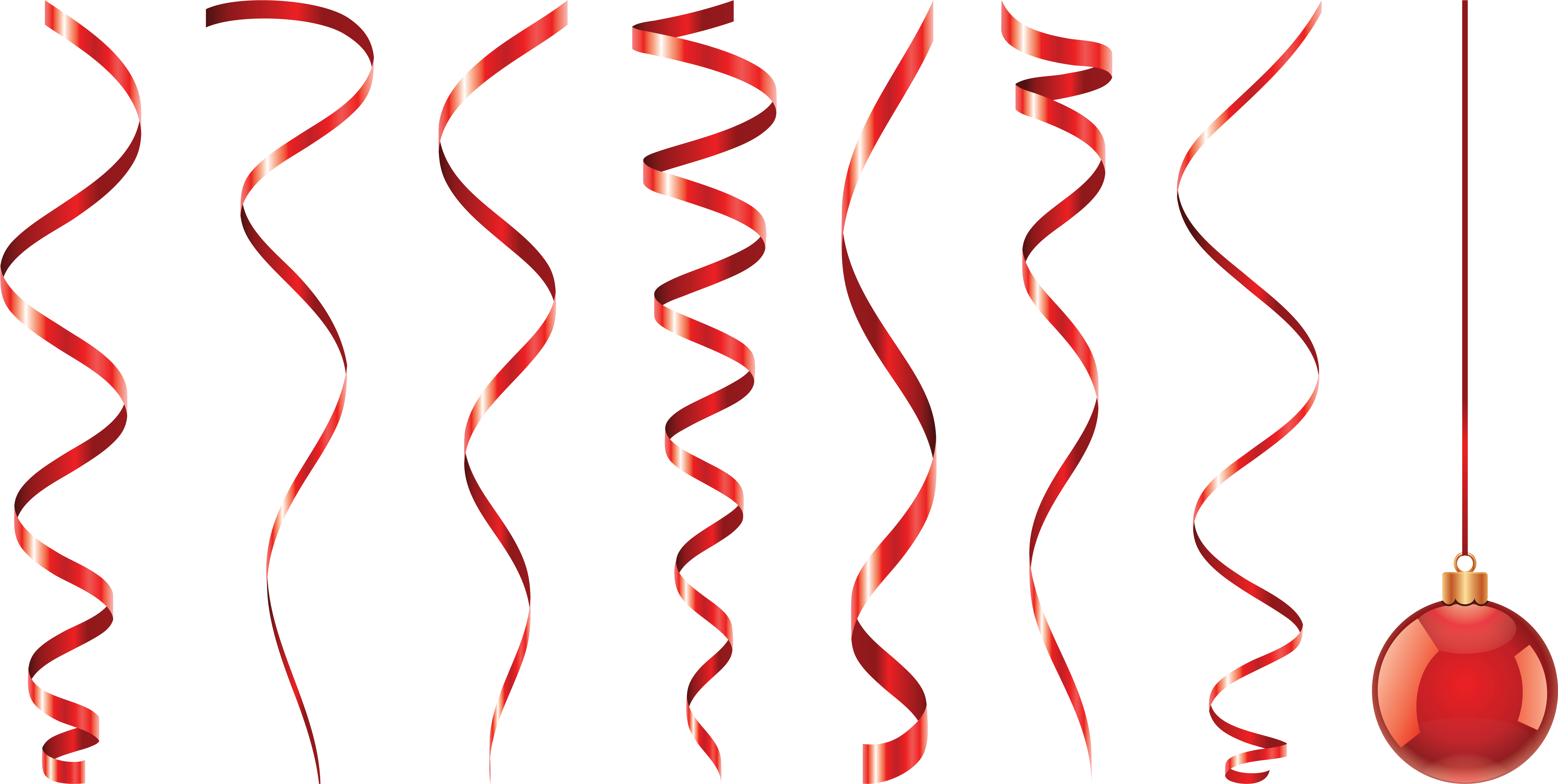 Thumb Image - Christmas Ribbon Border Vector (6212x3132), Png Download