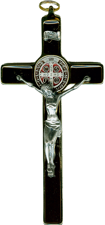 Crucifix - St Benedicts Cross Png (390x797), Png Download