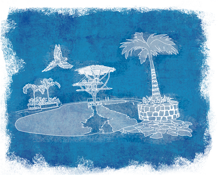 Relax Pool - Boat (889x711), Png Download