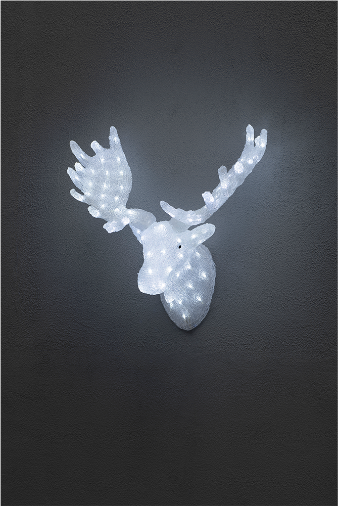 Acrylic Moose Head With Led Lighting - Konstsmide 6265-203 Acrylic Led Moose Head (1000x1000), Png Download