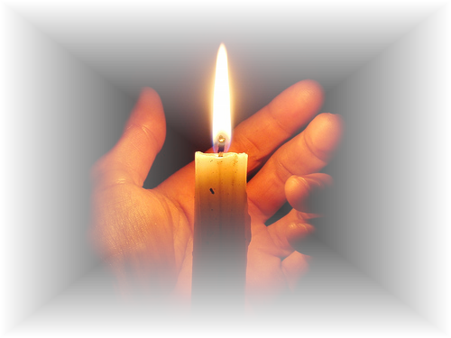 Vela-mano - Vela En Una Mano (500x375), Png Download