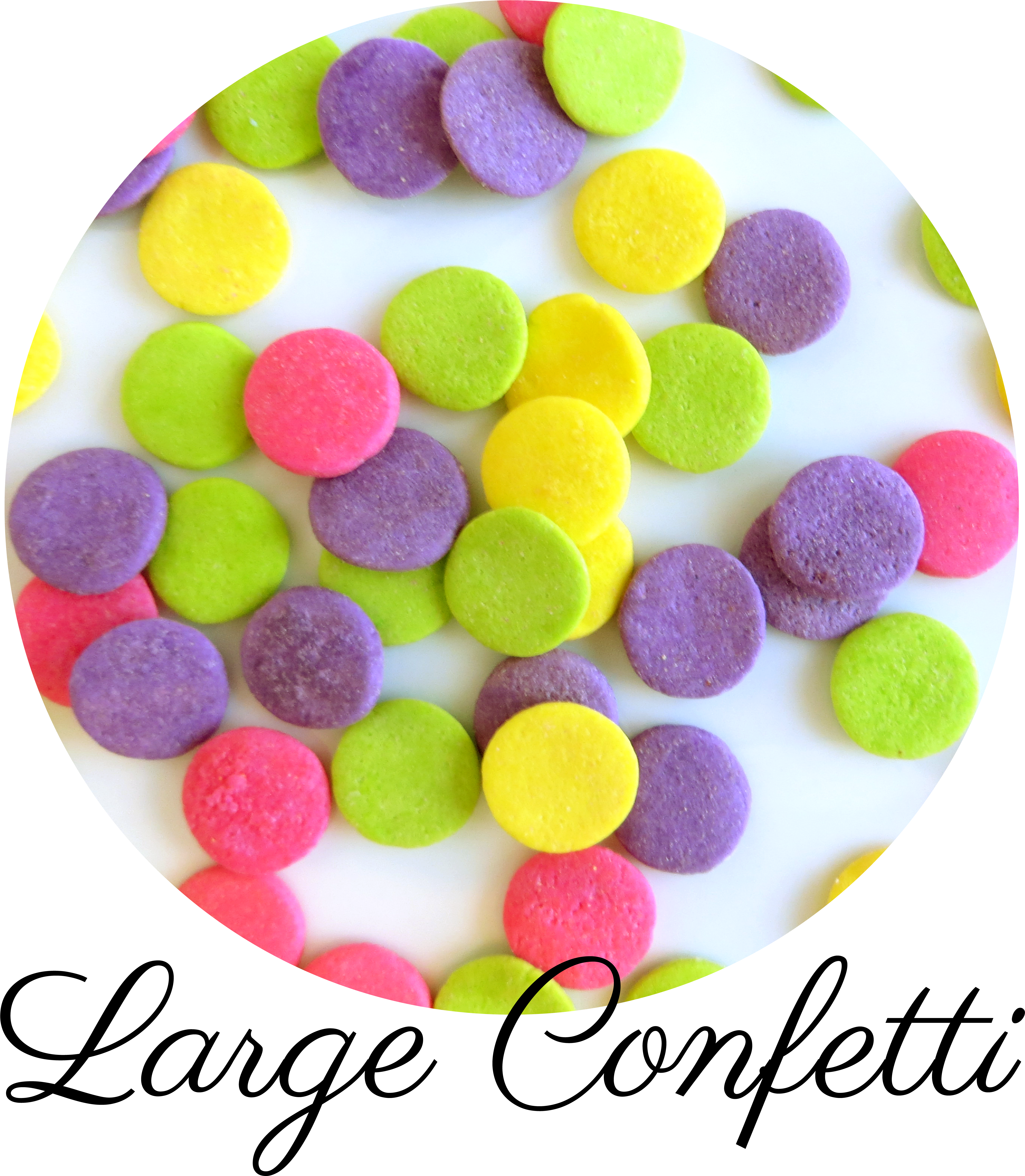 Large Confetti Sprinkles-01 - Flat Circle Sprinkles (4725x5325), Png Download