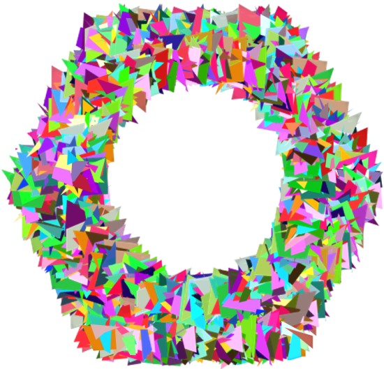 Confetti Border Png Download - Hexadecimal (550x529), Png Download