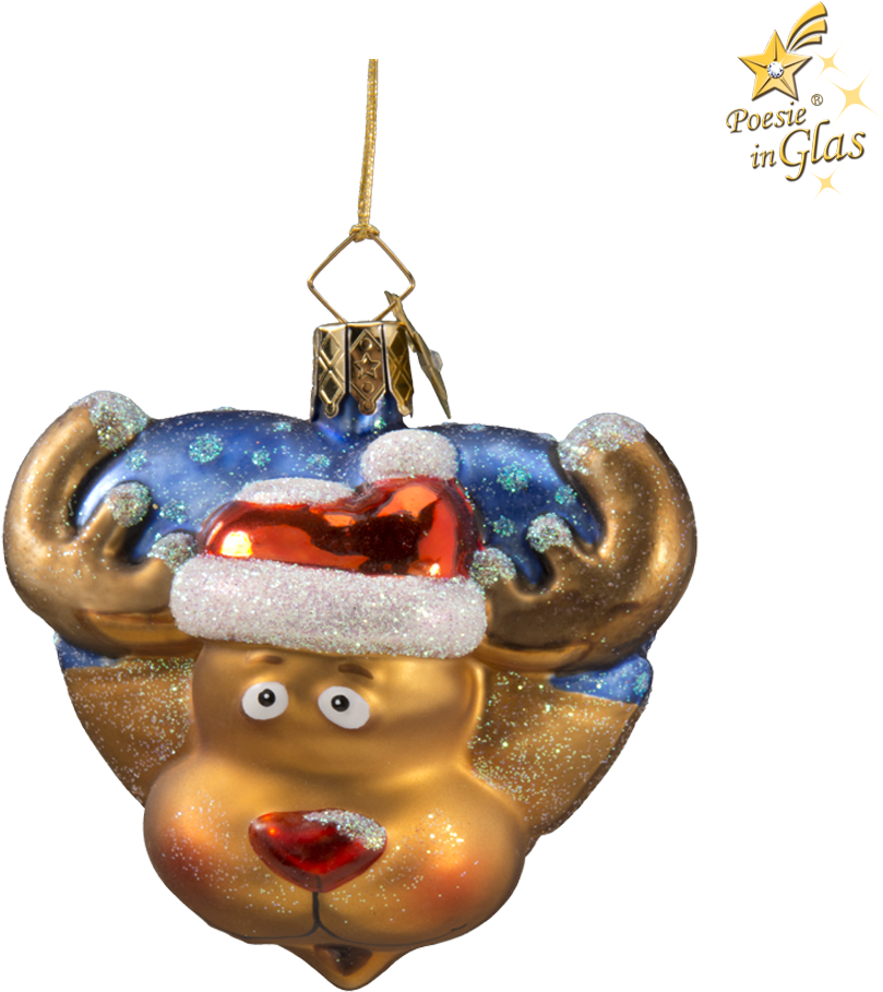 Moose Head In Heart Shape - Wax (1000x1000), Png Download