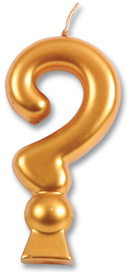 Velas Interrogação Ouro - Vela De Aniversário Ponto De Interrogação (900x900), Png Download