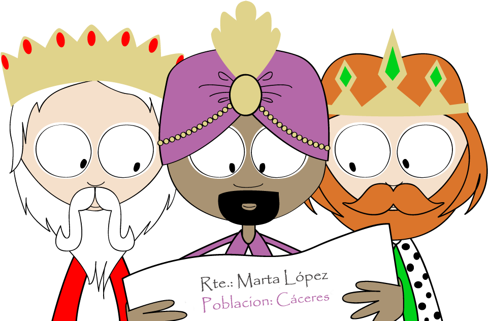 Carta A Los Reyes - Cartoon (1011x650), Png Download