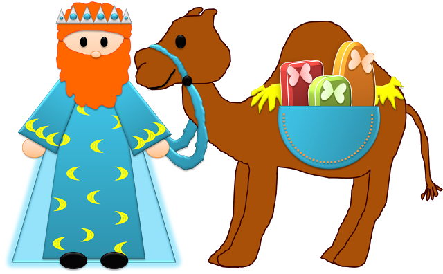 Bonitos Reyes Magos - Reyes Magos En Camellos (640x396), Png Download
