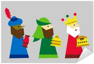 Reyes Magos Con Regalos (400x400), Png Download