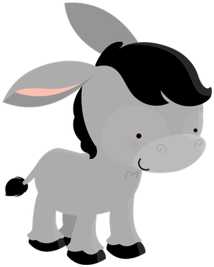 Ckren Uploaded This Image To 'navidad/reyes Magos' - Baby Donkey Clipart (345x480), Png Download
