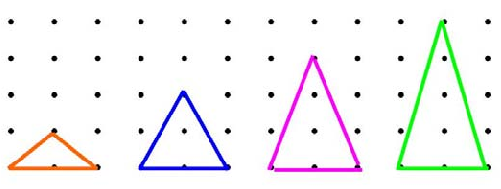 Sequência De Triângulos - Figuras Semelhantes (589x253), Png Download