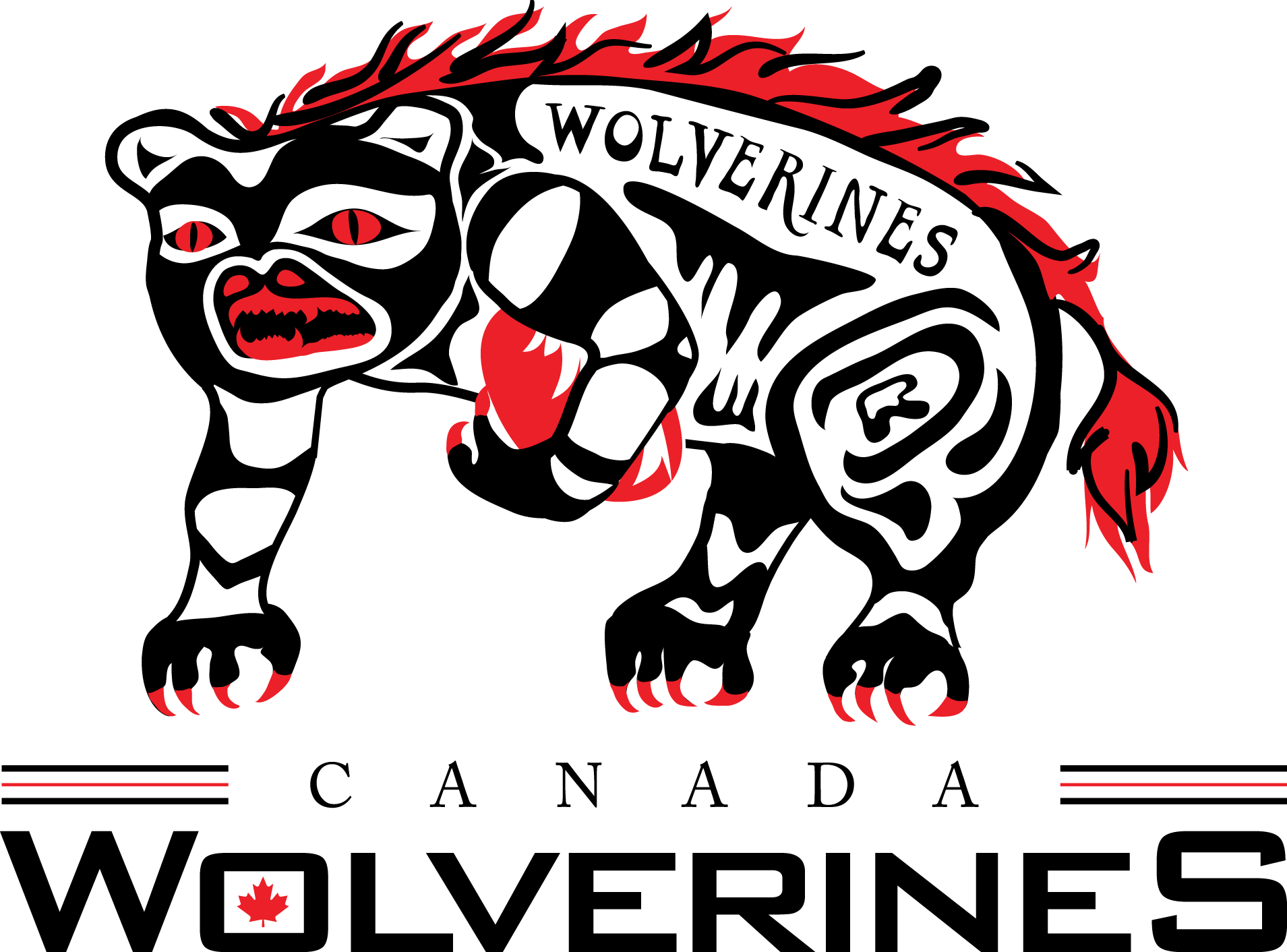 Ontario Rugby League - Canada Wolverines Rugby (1909x1412), Png Download