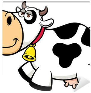 Vector Illustration Of Cartoon Cow Wall Mural • Pixers® - Illustration (400x400), Png Download