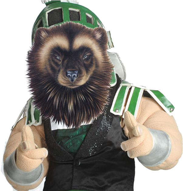 Sparty The Wolverine - Procyon (702x627), Png Download