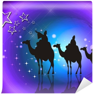 Fondo Navideño Con Los Reyes Magos Y La Estrella De - Christmas Day (400x400), Png Download