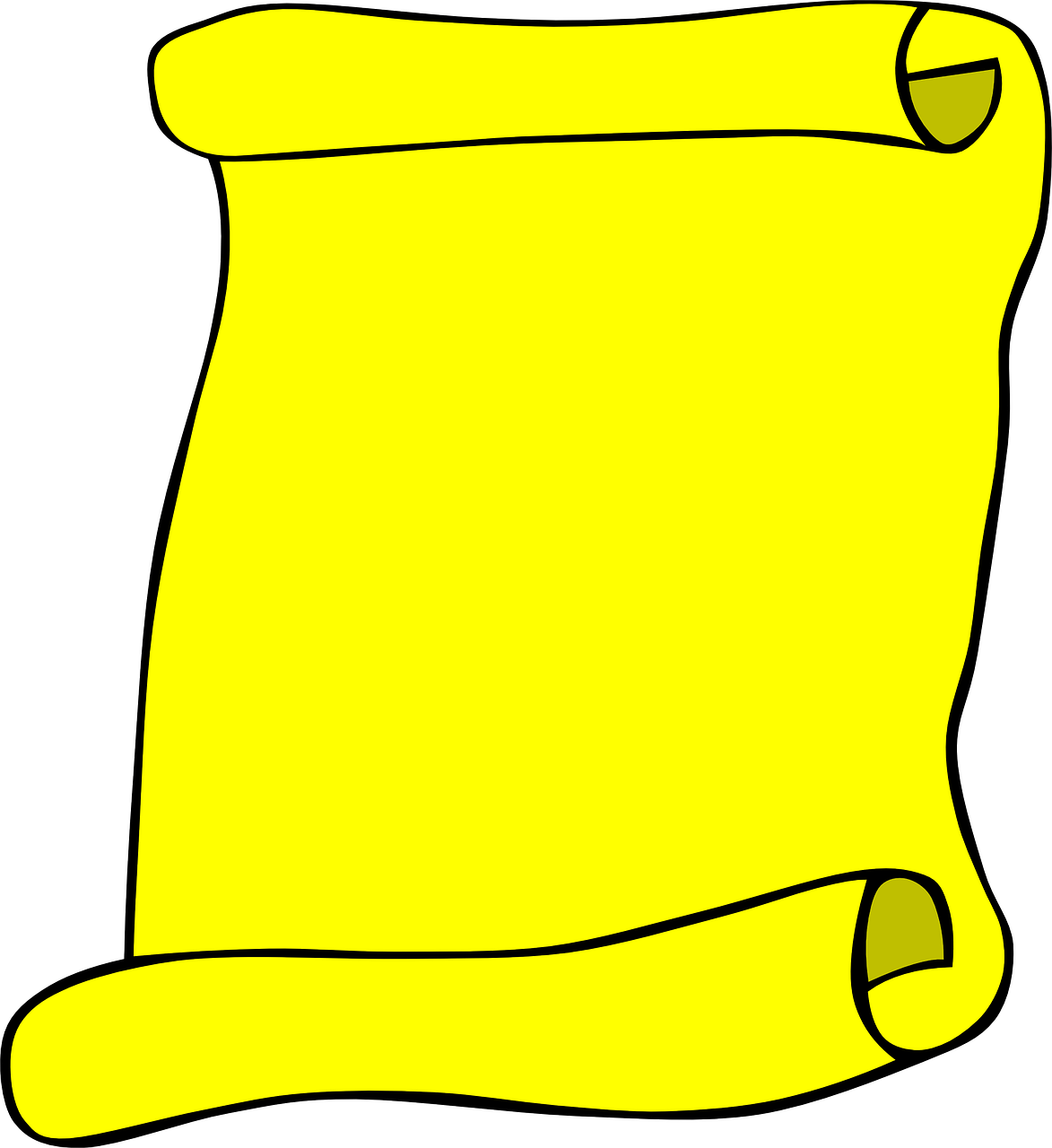 Scroll Paper Blank - Clip Art Paper (1173x1280), Png Download