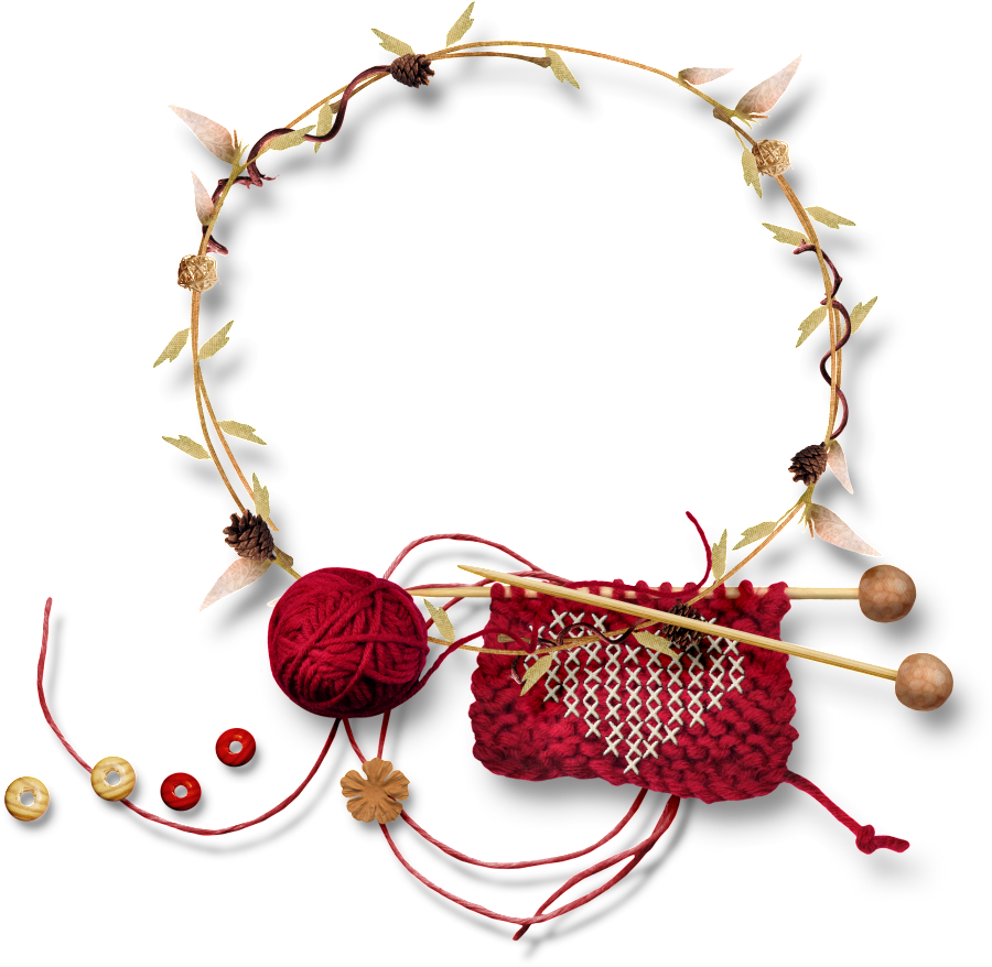 Hand Painted Winter Knit Scarf Png Transparent - Knitting (1024x1001), Png Download