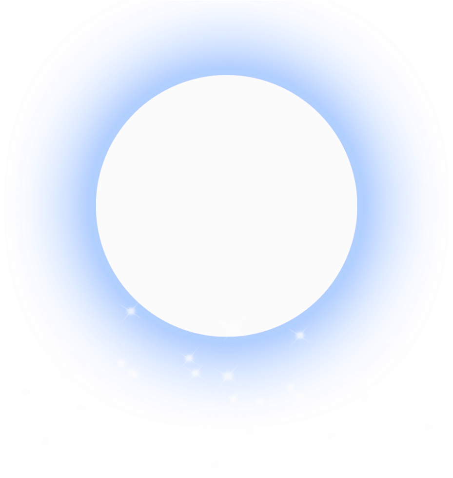 Ftestickers Moon Stars Blue Glowing - Moon (1024x1024), Png Download