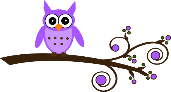 Small - Owl Purple (600x325), Png Download