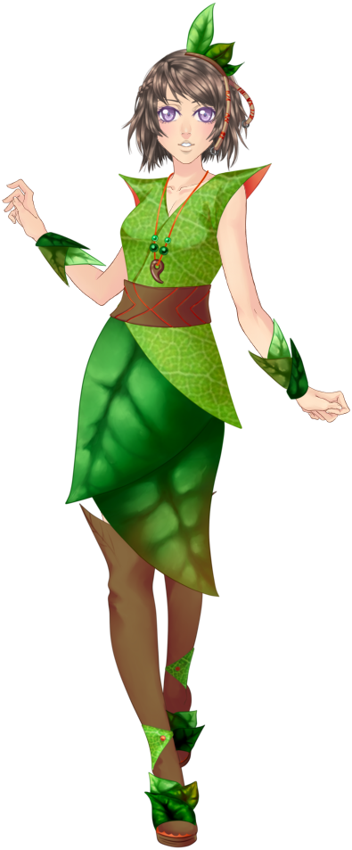 Outfit Cute Leaf - Eldarya Cute Leaf (395x953), Png Download