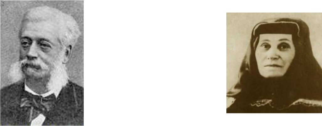 Joseph Stalin's Father And Mother (right) - Monochrome (1027x402), Png Download