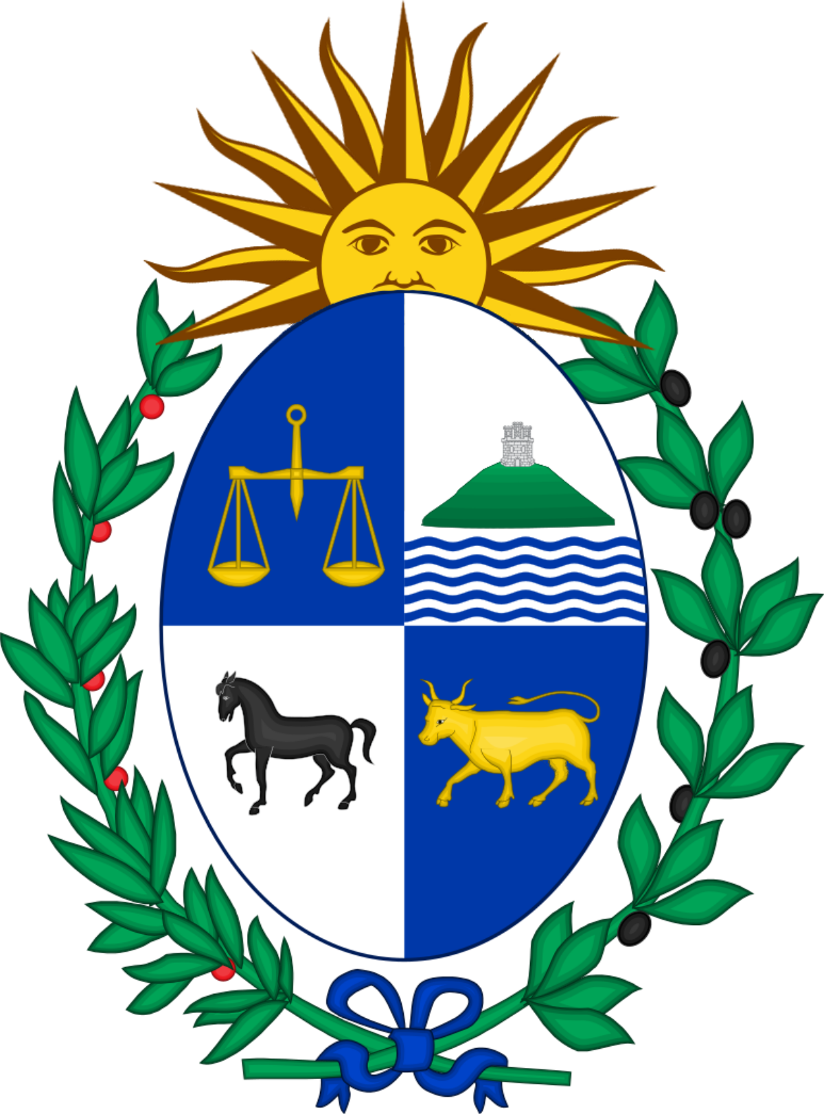 File Made And Upload By Tatoute - Uruguay Coat Of Arms (300x406), Png Download
