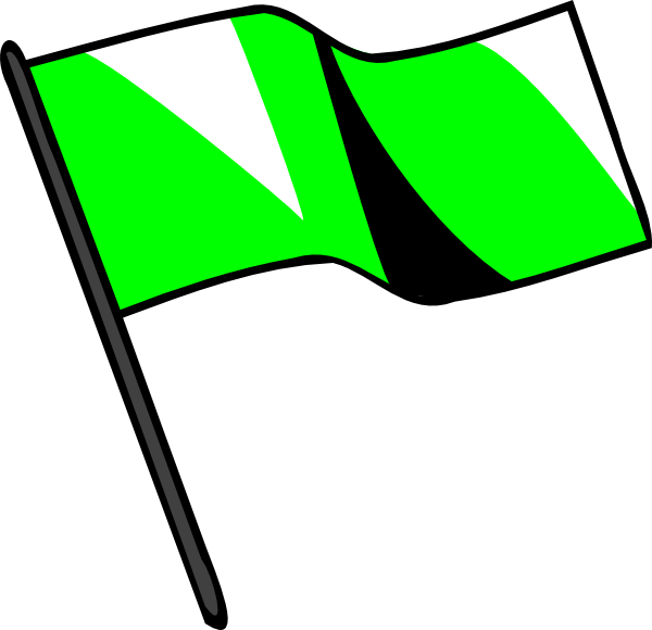 Vector Green Flag - ธง กีฬา สี เขียว (600x580), Png Download