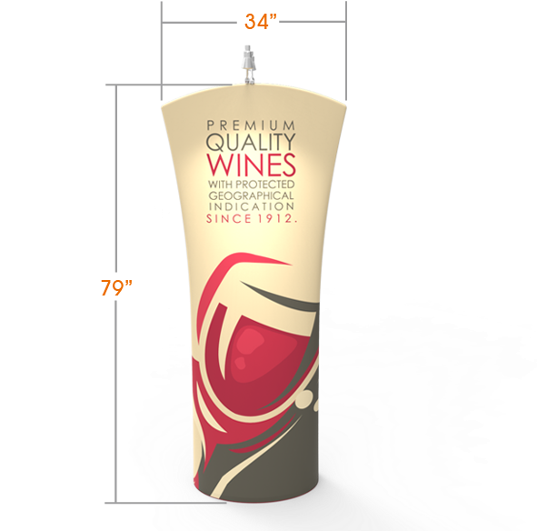 Curved Top Tension Fabric Banner Stand - Banner (800x600), Png Download