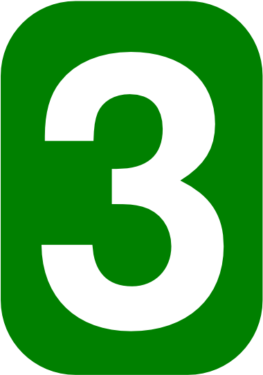 How To Set Use White Green Rounded Rectangle Clipart - Numero 3 (480x596), Png Download