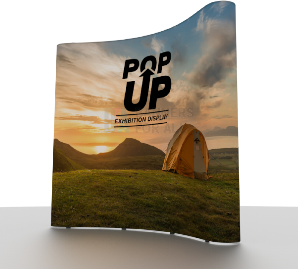 Curved Pop Up Banner (1000x1000), Png Download