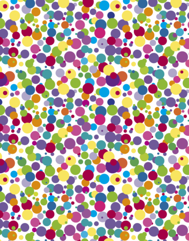 Dot Jumble Scalloped Tissue Paper - Colorful Dots (376x479), Png Download