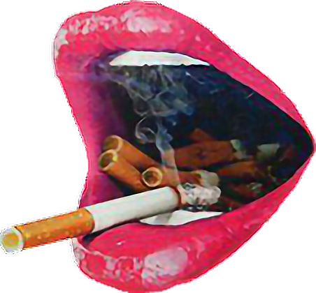 Smoke Cigarro Boca Mouth Tumblr - Anti Smoking (452x420), Png Download