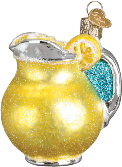 Lemonade Pitcher Ornament - Old World Christmas Just Married Fine White Limo Christmas (582x582), Png Download