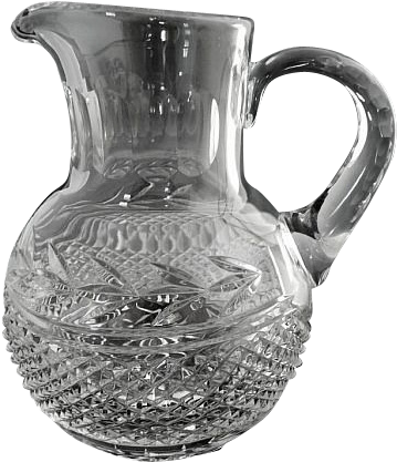 Vintage Glass Pitcher Diamond Cut Juice Lemonade Lemonade - Pitcher (446x446), Png Download