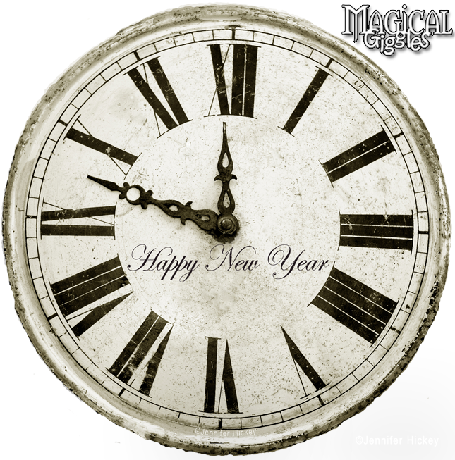 Free Printable To Use At Your Own New Year's Eve Party - Vintage Clock Above Fireplace (645x653), Png Download