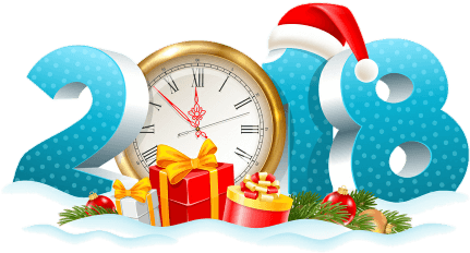 It's Another Year - New Year Clock 2018 (500x353), Png Download