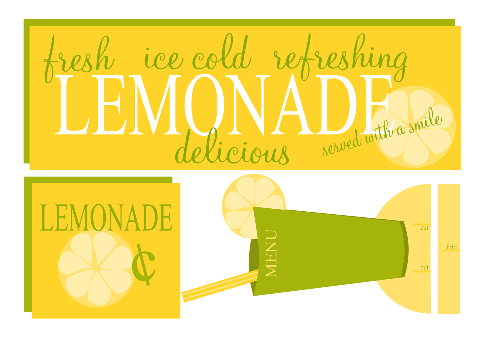 Download Lemonade Stand Sign Printables PNG Image with No Background
