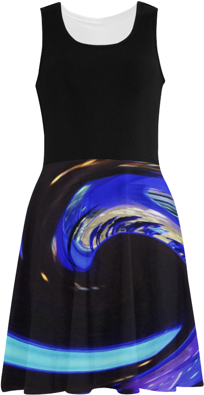 Swirling Colors, Blue, Swirl 003 Atalanta Sundress - Zazzle Wirbelnde Farben, Wirbelnde Farben Ipad Mini (500x500), Png Download