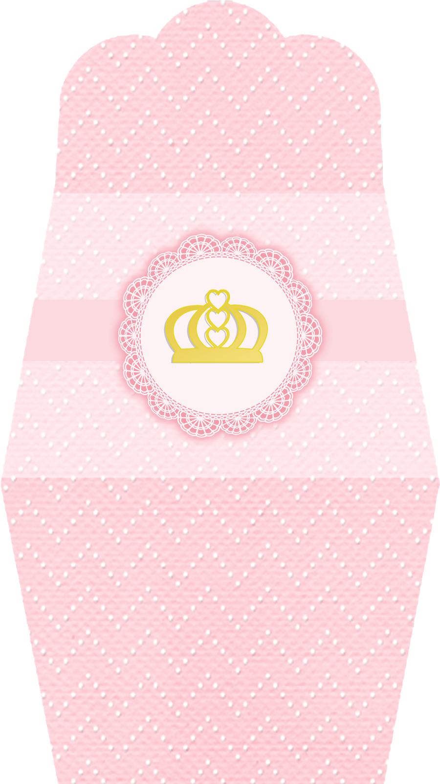 Light Pink Lace Free Printable Purse Invitations - Latinha Peppa (363x640), Png Download