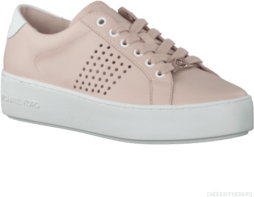 Michael Kors Poppy Lace Up Soft Pink Sneaker Roze (500x500), Png Download