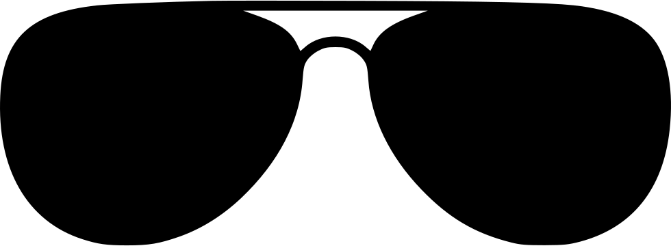 Png File - Sunglasses Aviator Black Png (980x360), Png Download