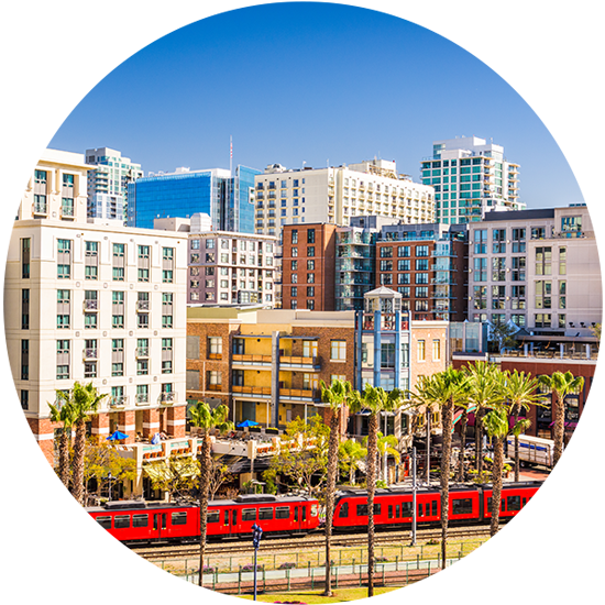 Support Local Business - San Diego Ca Downtown (550x550), Png Download