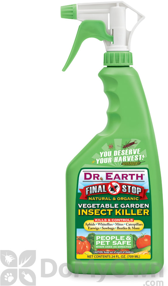 Dr Earth Vegetable Garden Insect Killer Rtu 24 Oz - Dr Earth 8005 Final Stop 24 Oz Organic / Natural Vegetable (806x1024), Png Download