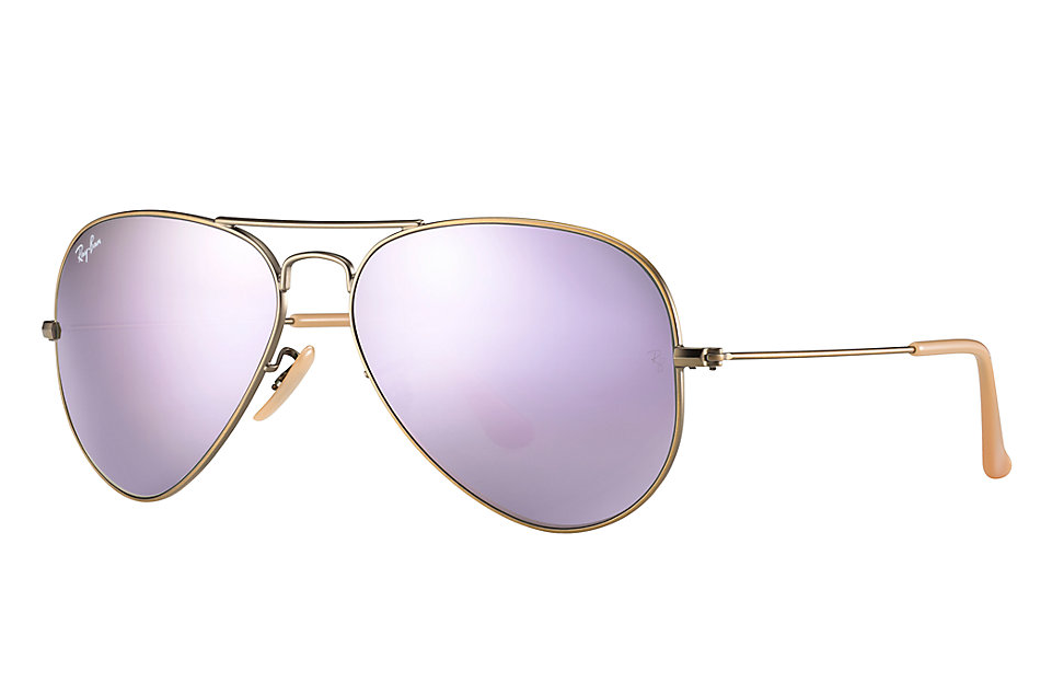 Logo Ray Ban Png - Ray-ban Aviator Large Metal Rb 3025 - Brushed Bronze/lilac (960x824), Png Download