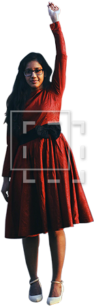 Girl In Red Dress - Dress (450x450), Png Download