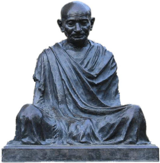 Mahatma Gandhi Sitting Statue - Sabarmati Ashram Gandhi Statue (1000x667), Png Download