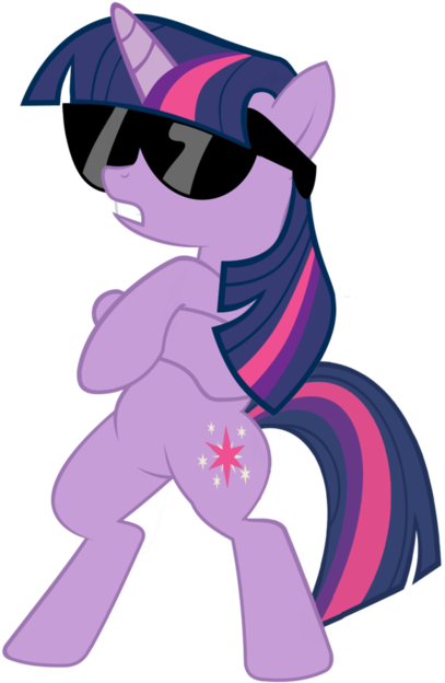 112302 Artist Slythebrony Radicalness Sunglasses Twilight - Unicorn With Sunglasses Gif (419x640), Png Download