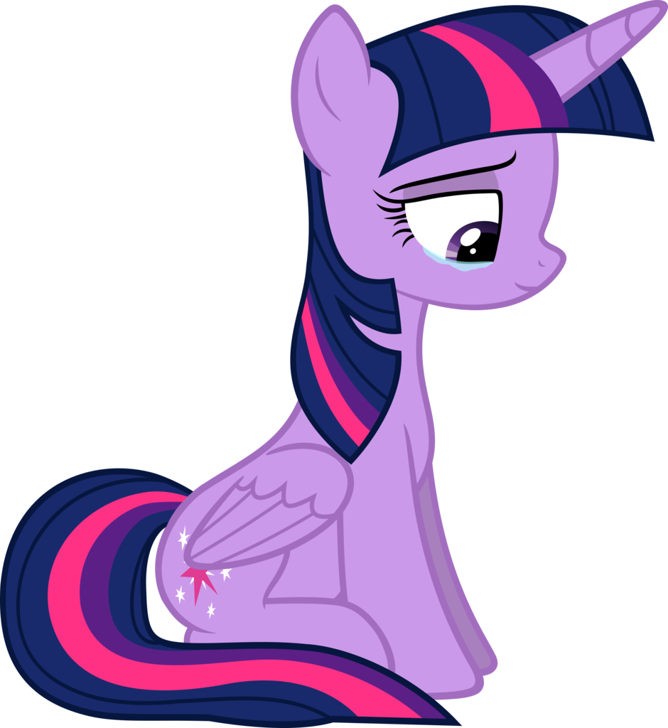 Slb94, Crying, Pony, Sad, Safe, Simple Background, - Twilight Sparkle Alicorn Vector Sitting (940x1024), Png Download